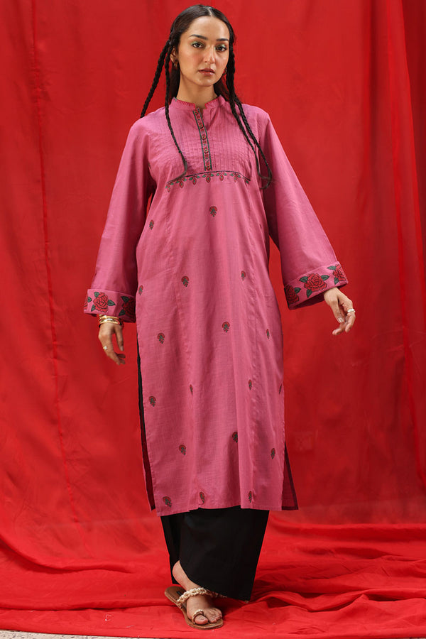 Rose Block Printed Kurta