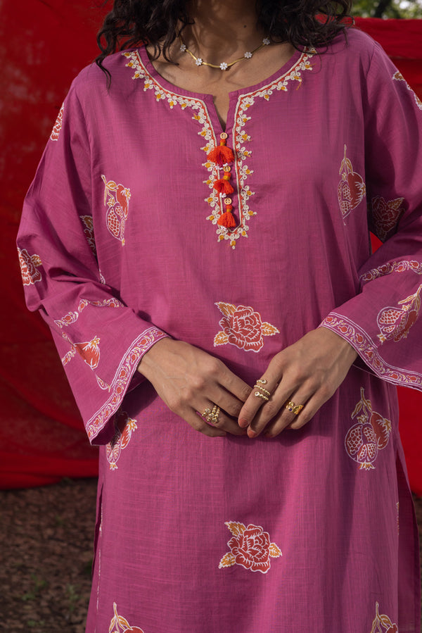 Block Print Whisper Kurta