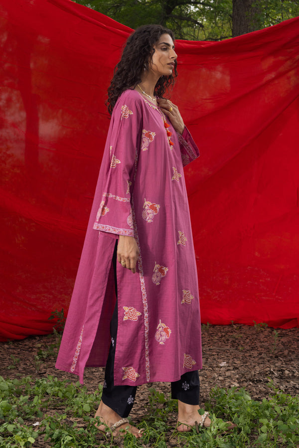 Block Print Whisper Kurta