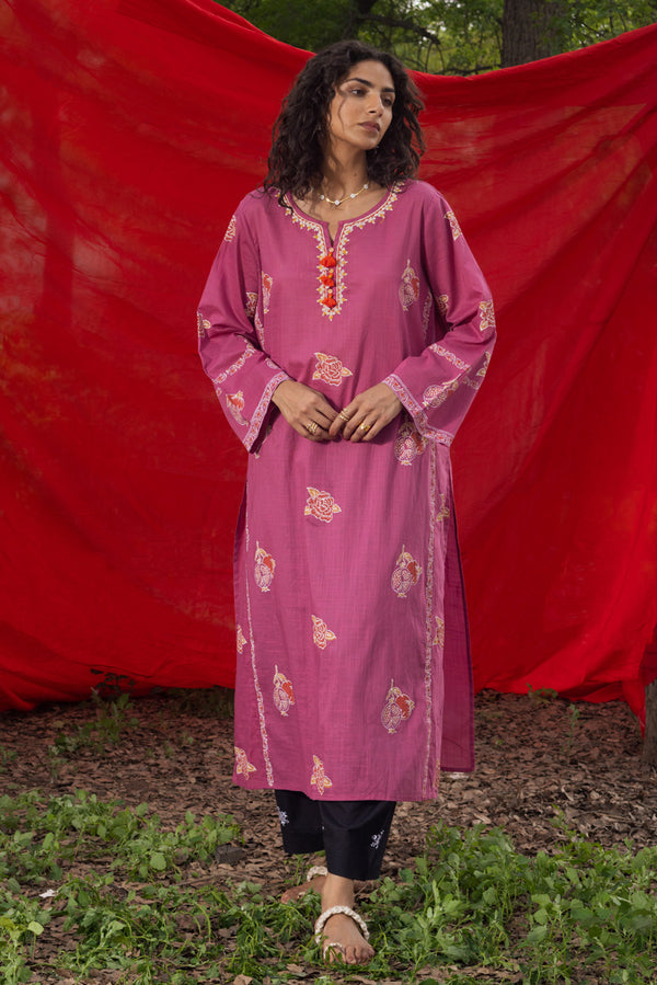 Block Print Whisper Kurta