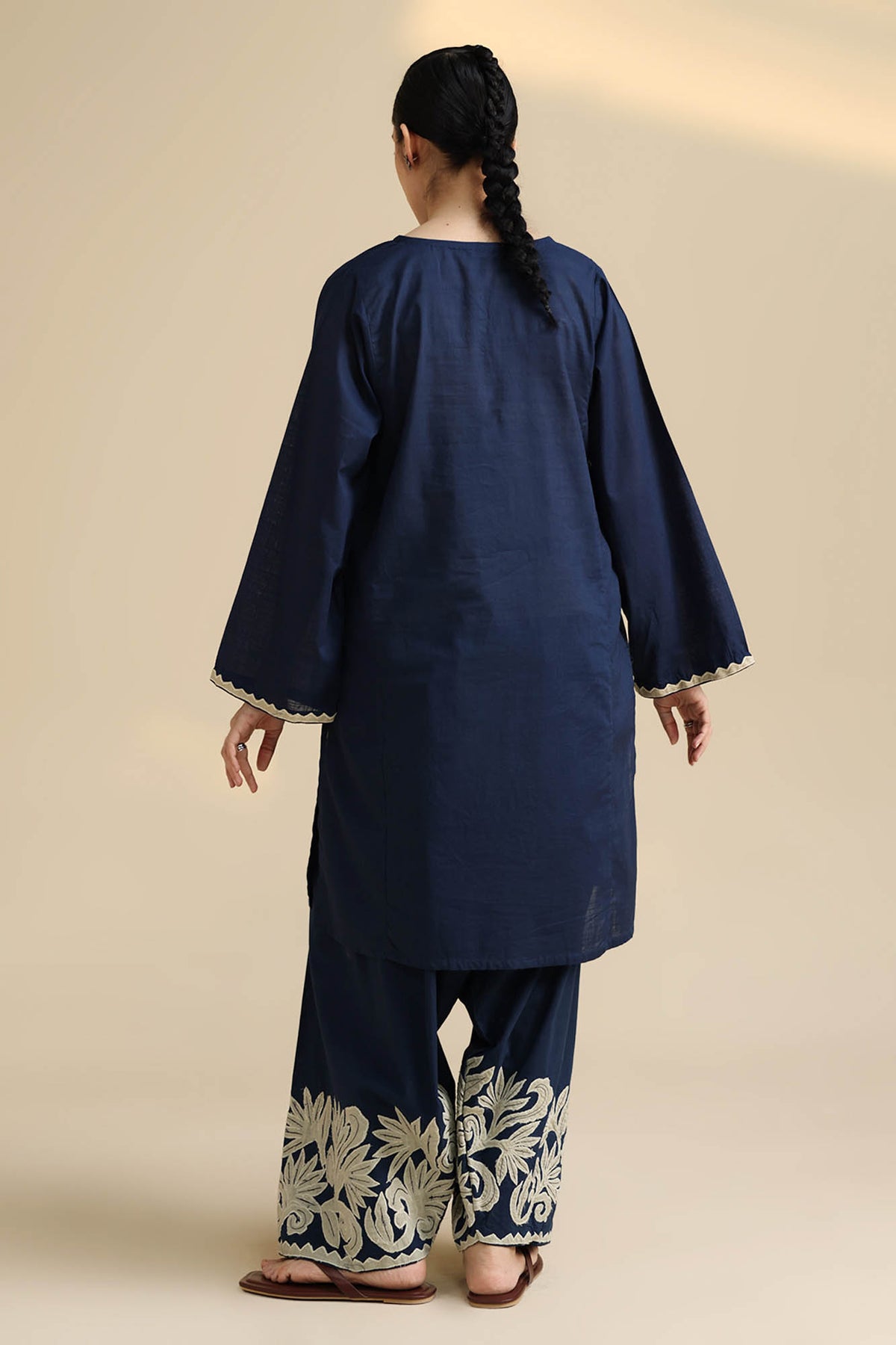 Midnight Bloom Appliqué Co-Ord Set
