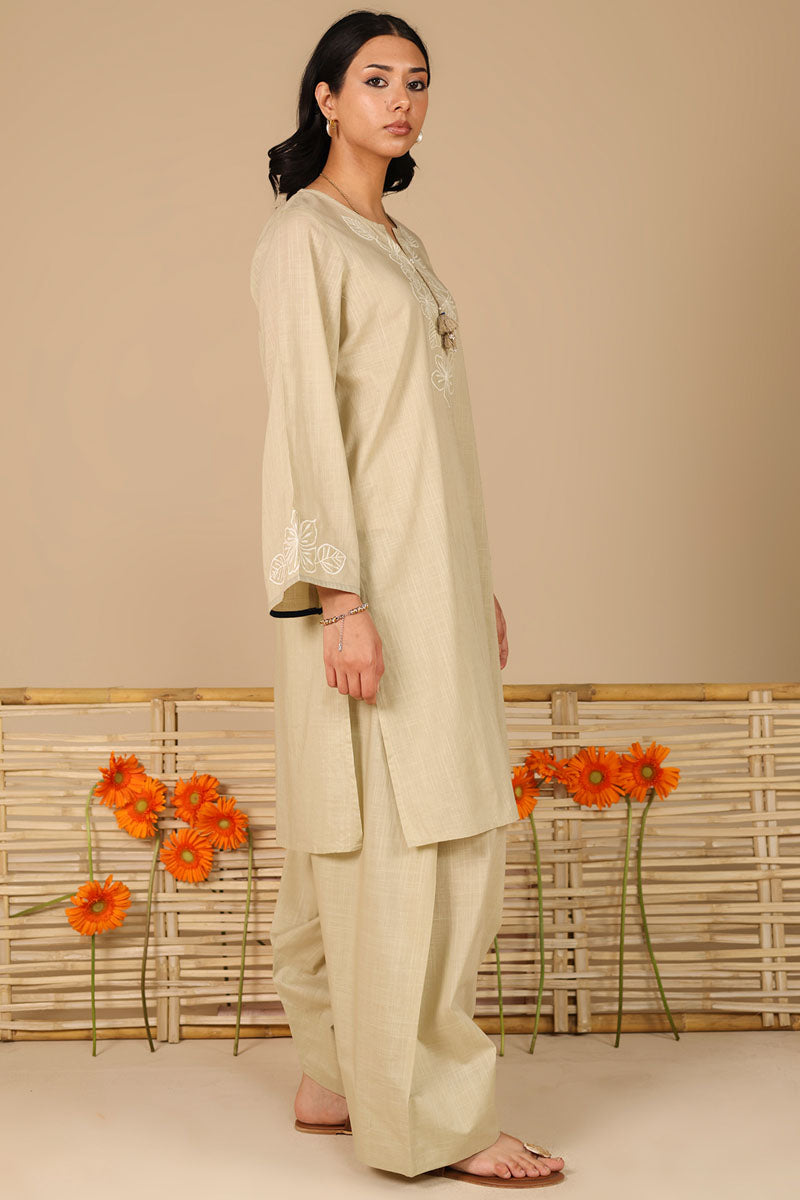Ivory Embroidered Set