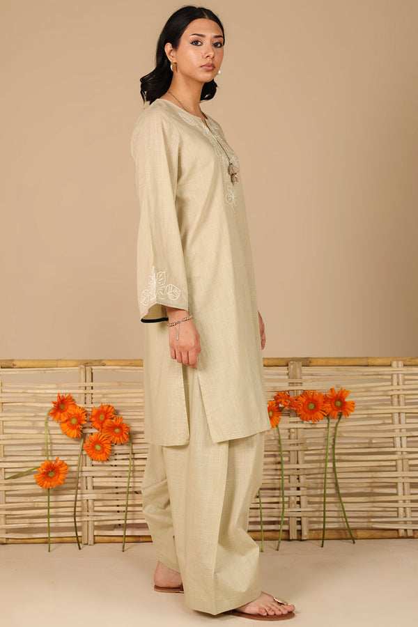Ivory Embroidered Set