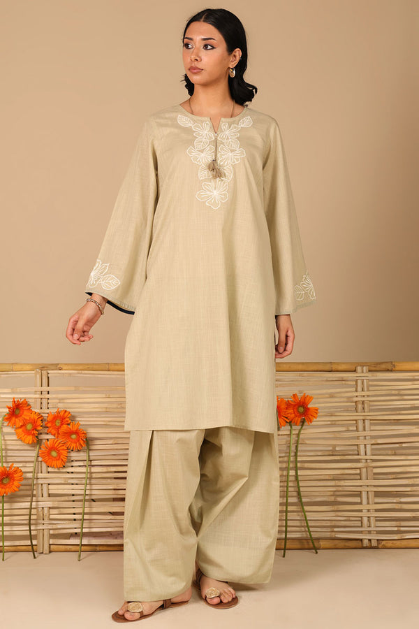 Ivory Embroidered Set
