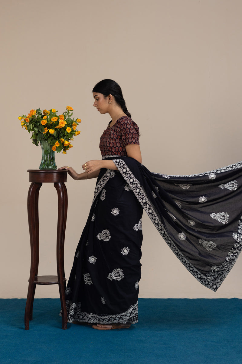 Midnight reverie Saree