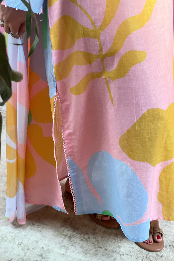 Soft Blush Kaftan Set