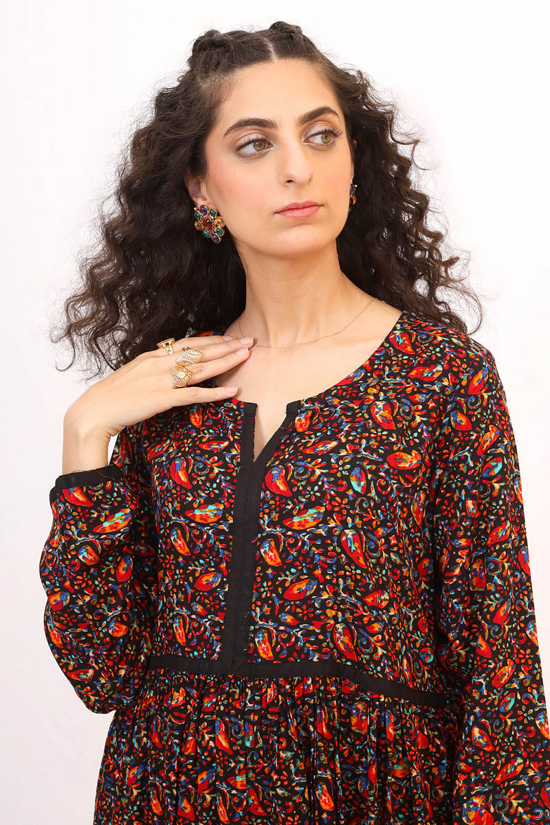 Foliage Printed Dress