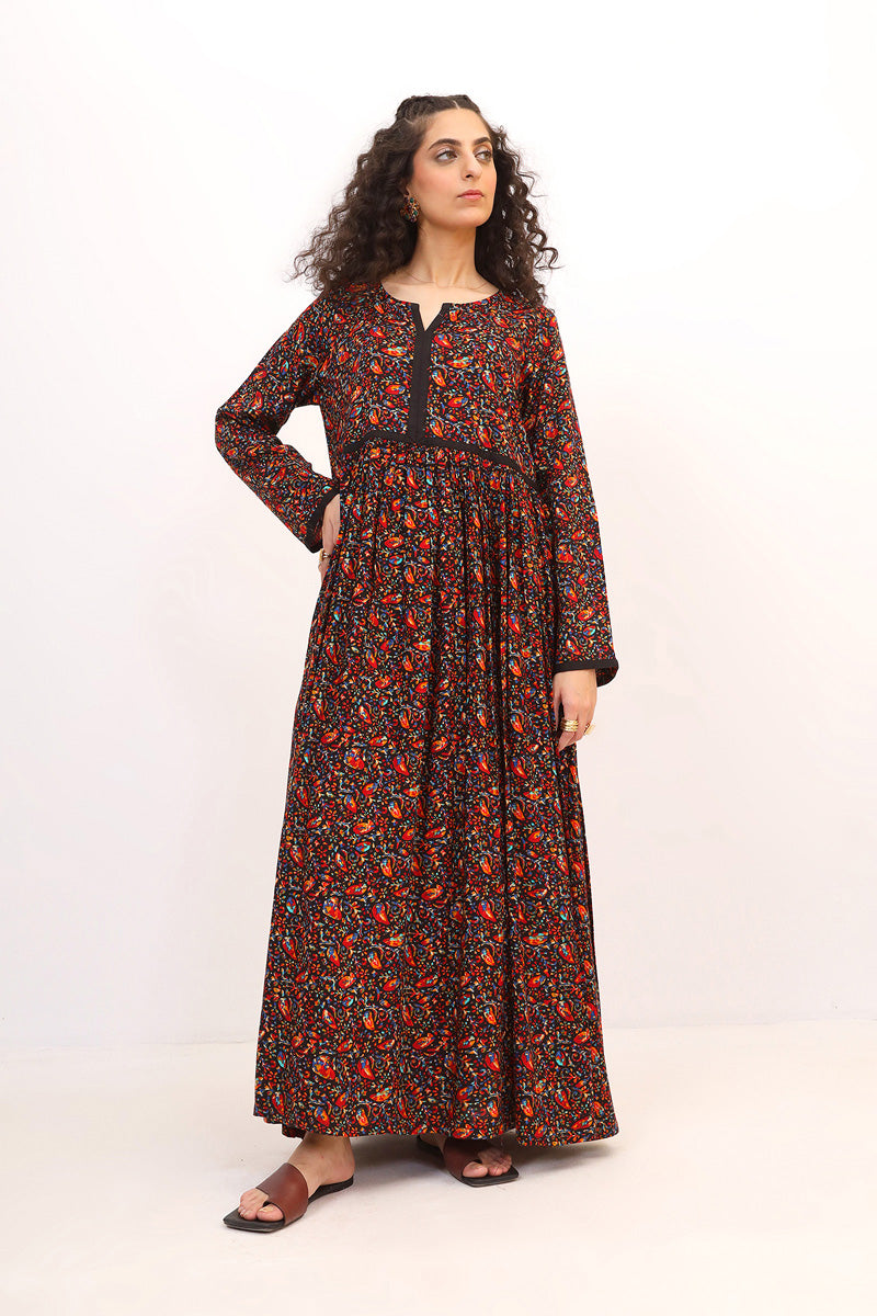 Foliage Printed Dress
