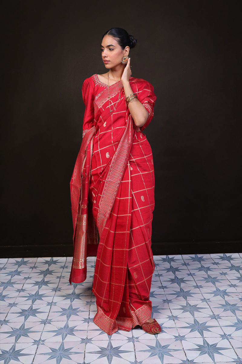 Brocade Embroidered Sari