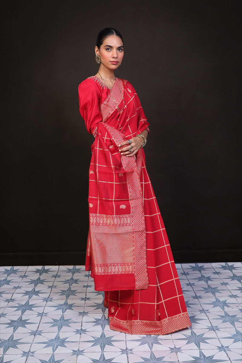 Brocade Embroidered Sari