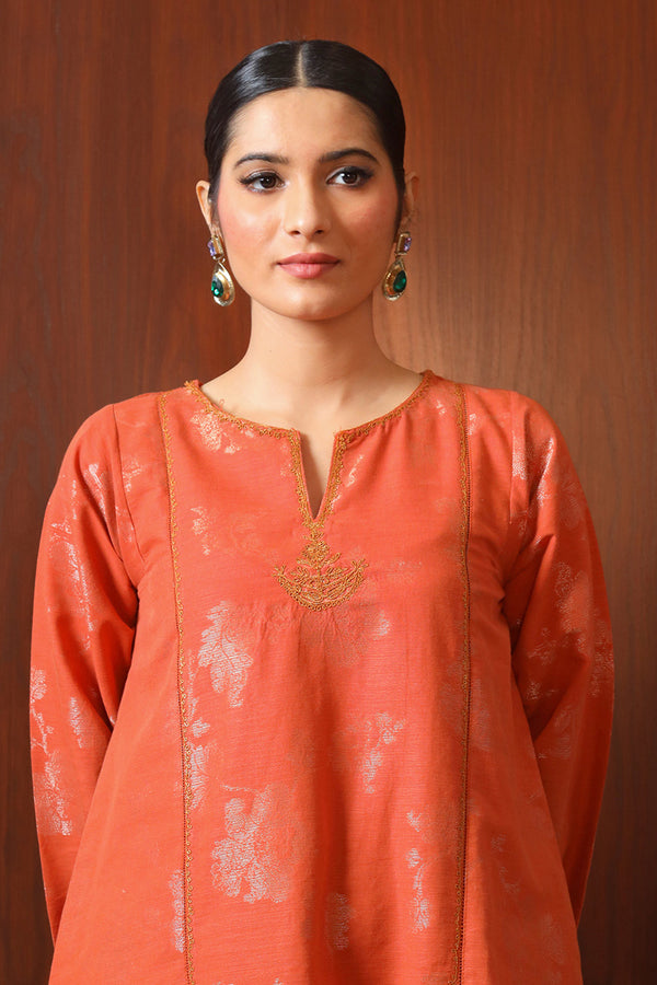 Bagh E Khizan Orange Shirt