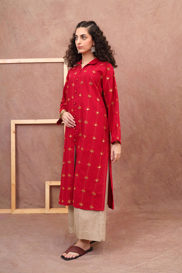 N K R Embroidered Shirt