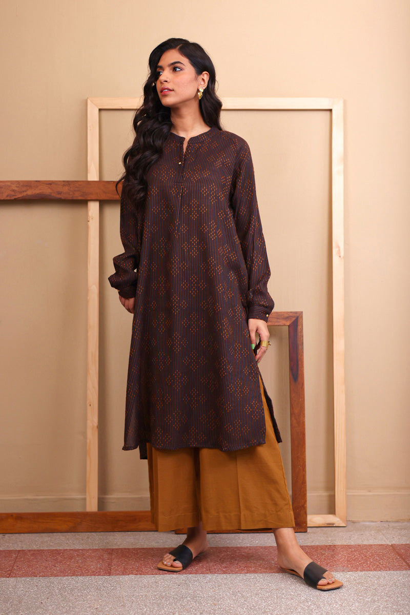 Trellis Printed Kurta