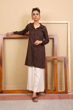 Trellis Collared Kurta