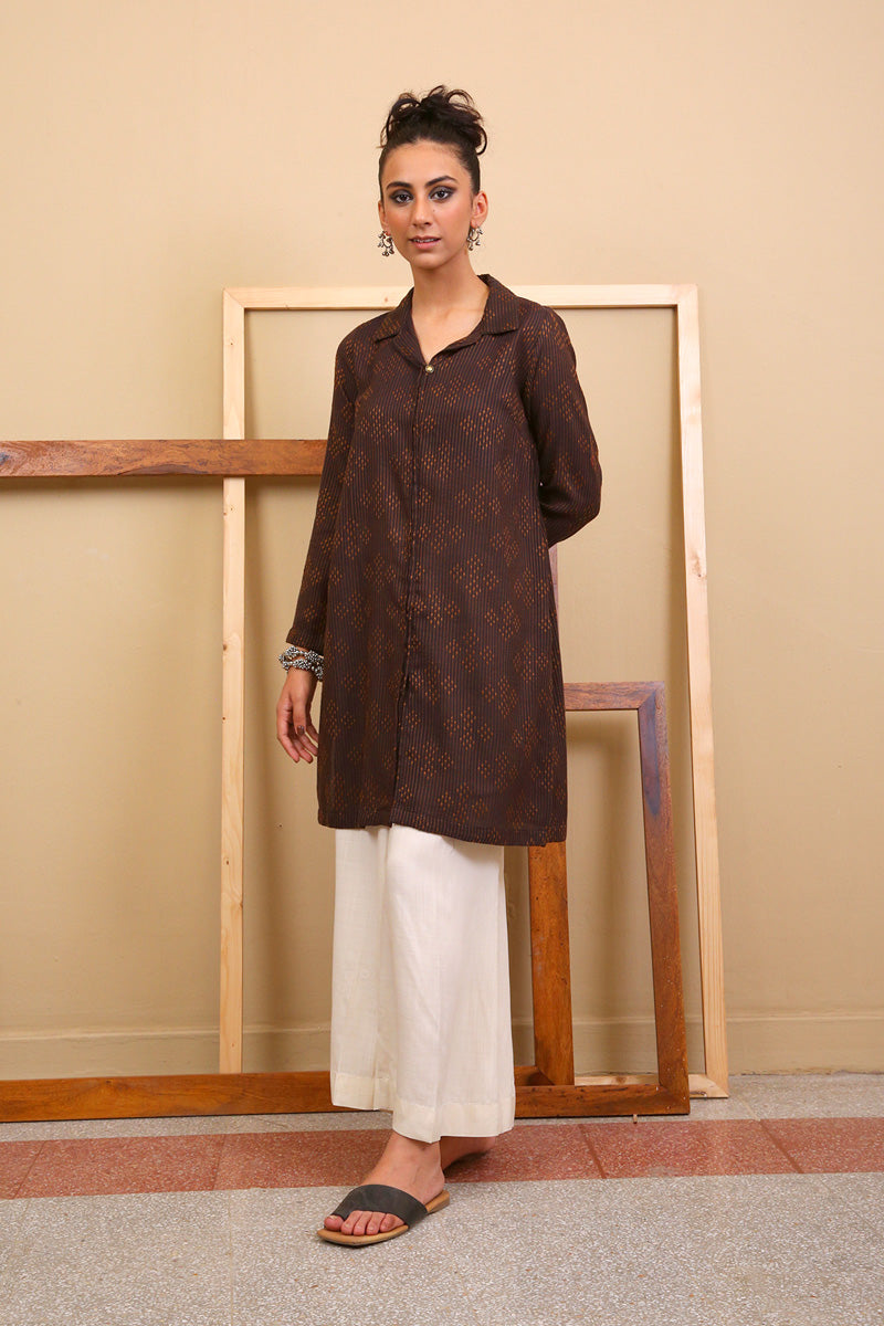 Trellis Collared Kurta