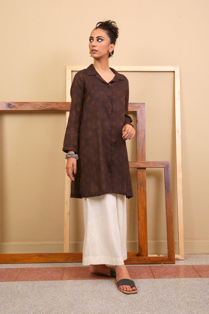 Trellis Collared Kurta