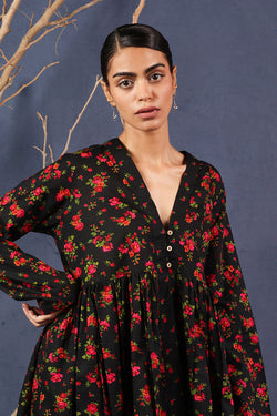 Floral Fancy Flared Shirt