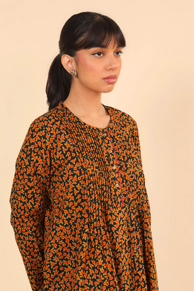 Pleated Valley Of Flowers 2 Piece