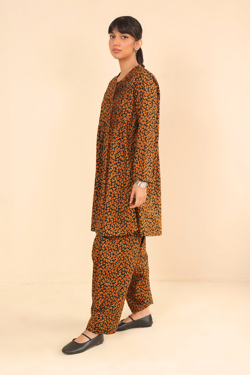 Pleated Valley Of Flowers 2 Piece