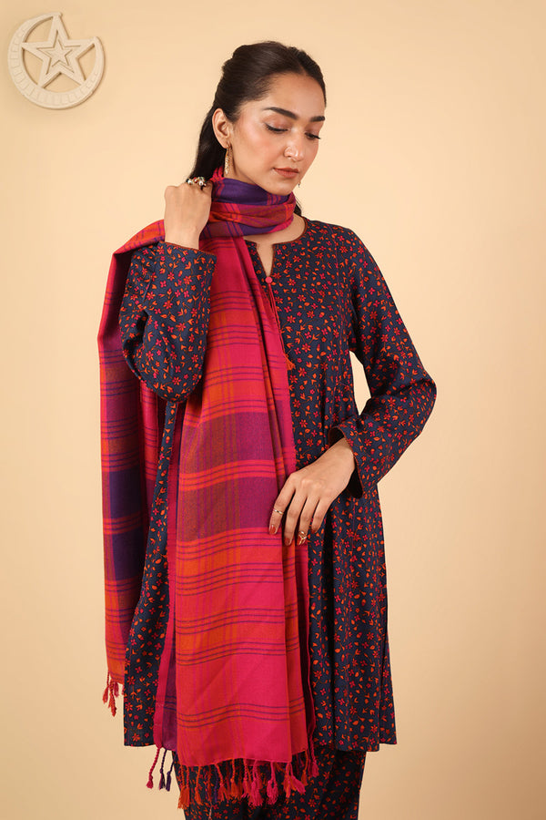 Vibrant Yarn Dyed Shawl