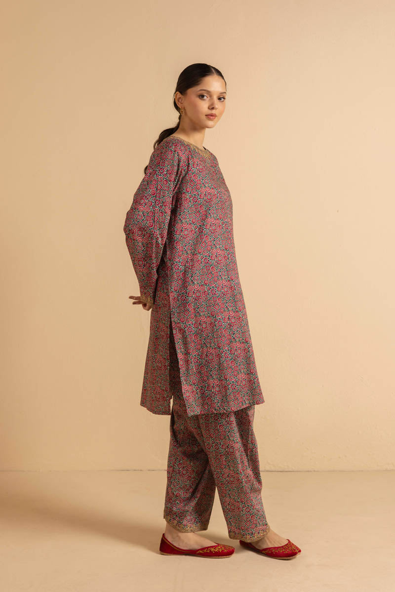 Bagru Embroidered 2-Piece