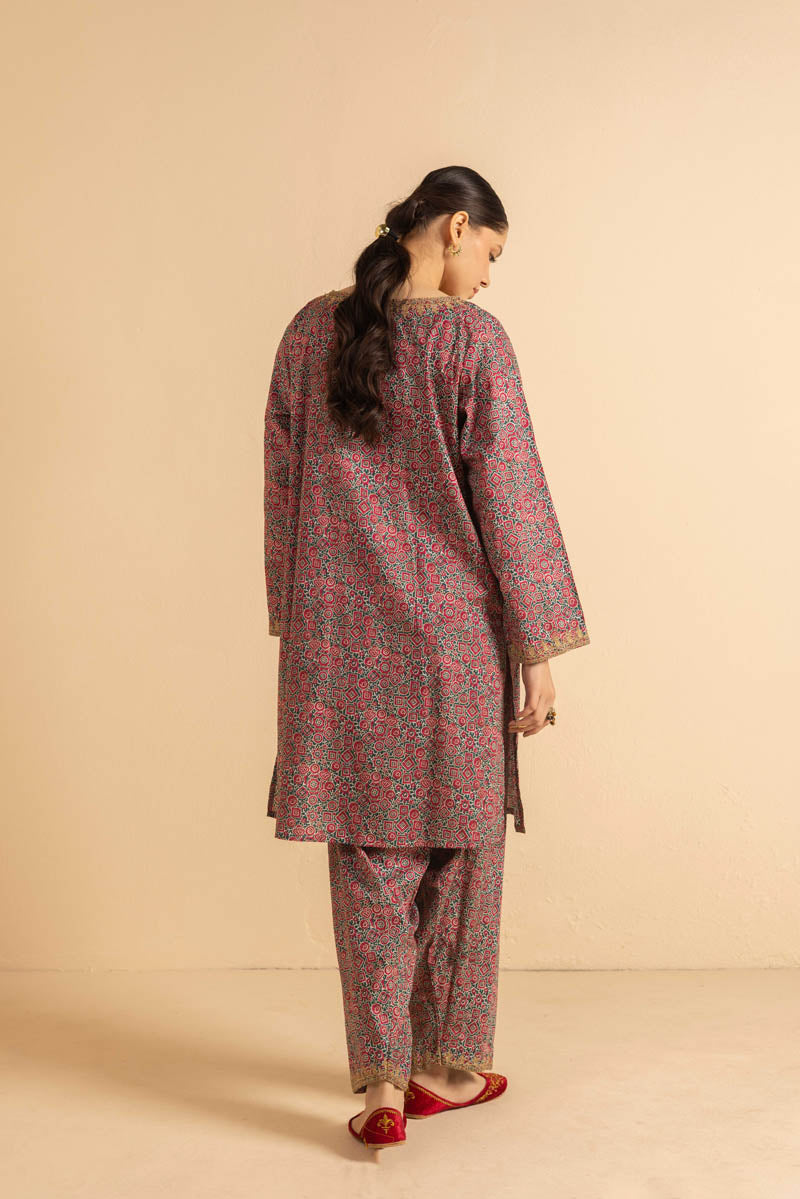 Bagru Embroidered 2-Piece