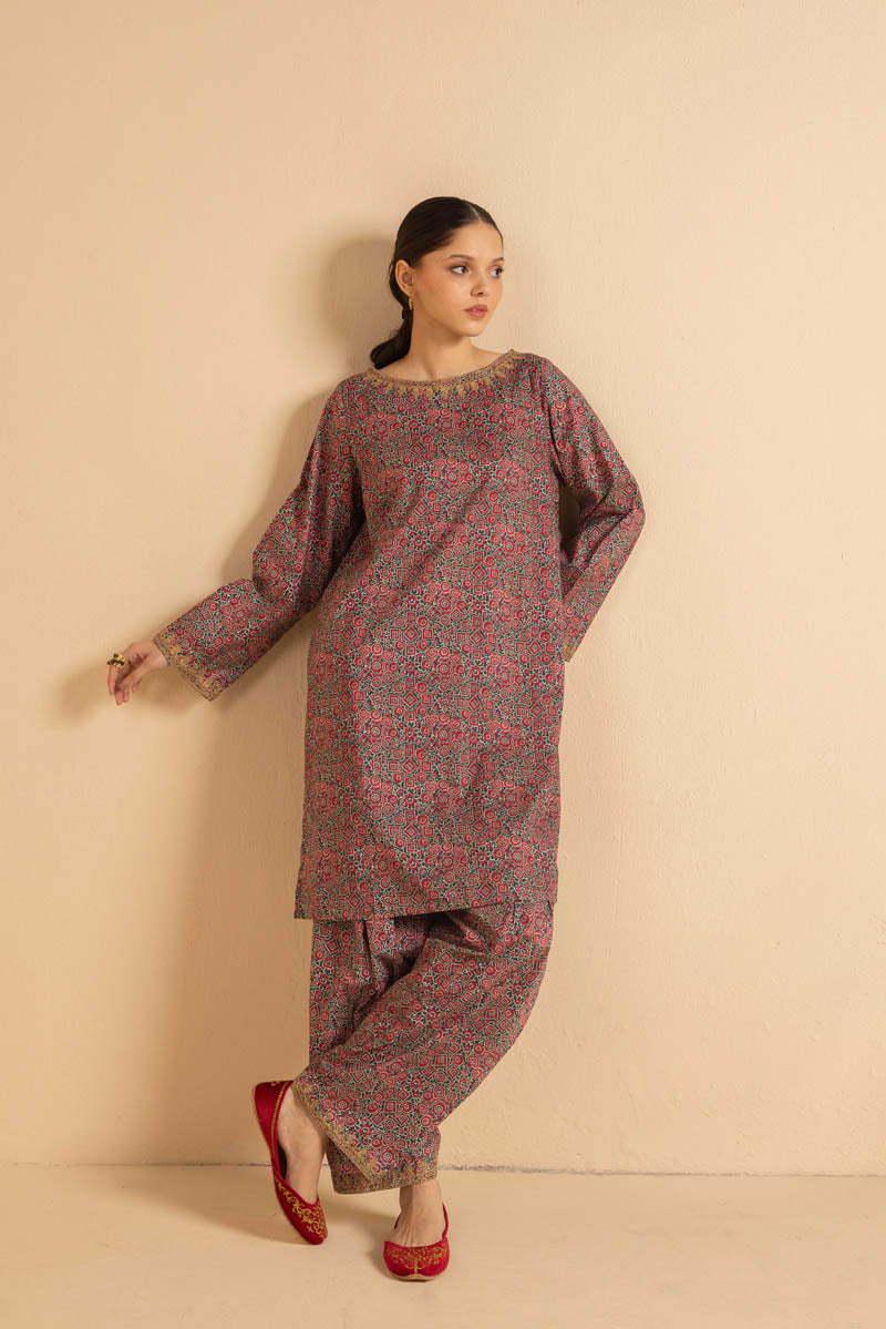 Bagru Embroidered 2-Piece