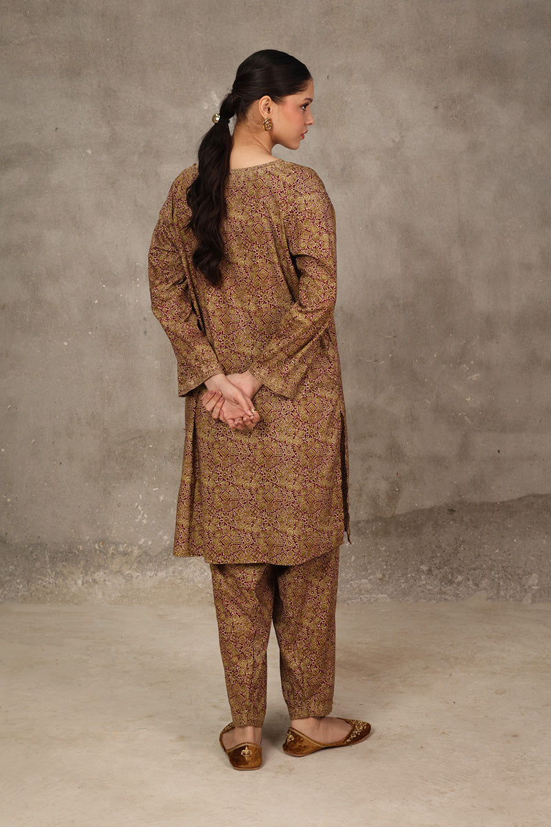 Bagru Embroidered 2-Piece