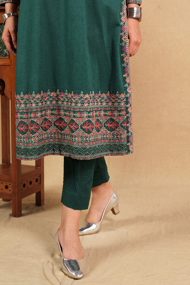 Embroidered Linear Miniature 2 Piece