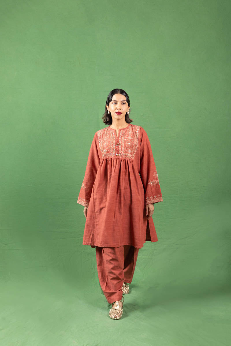 Embroidered Nursitan 2 Piece