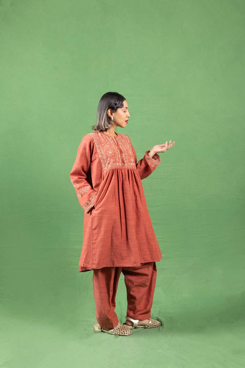 Embroidered Nursitan 2 Piece