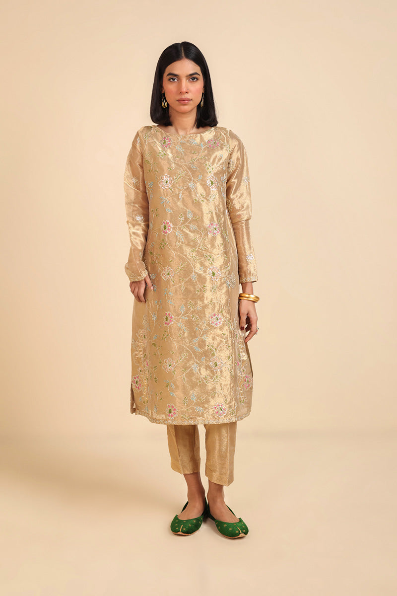 Sunehri Chadder Drape Suit