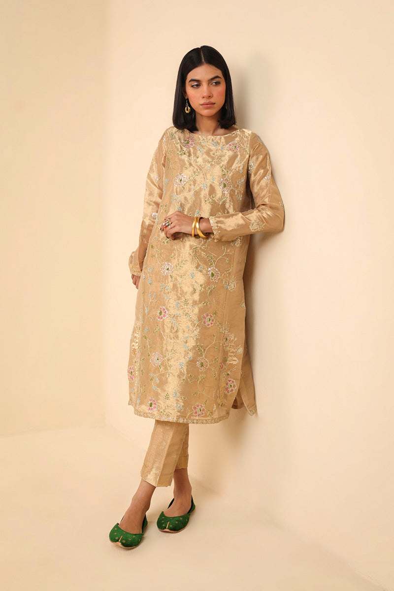 Sunehri Chadder Drape Suit