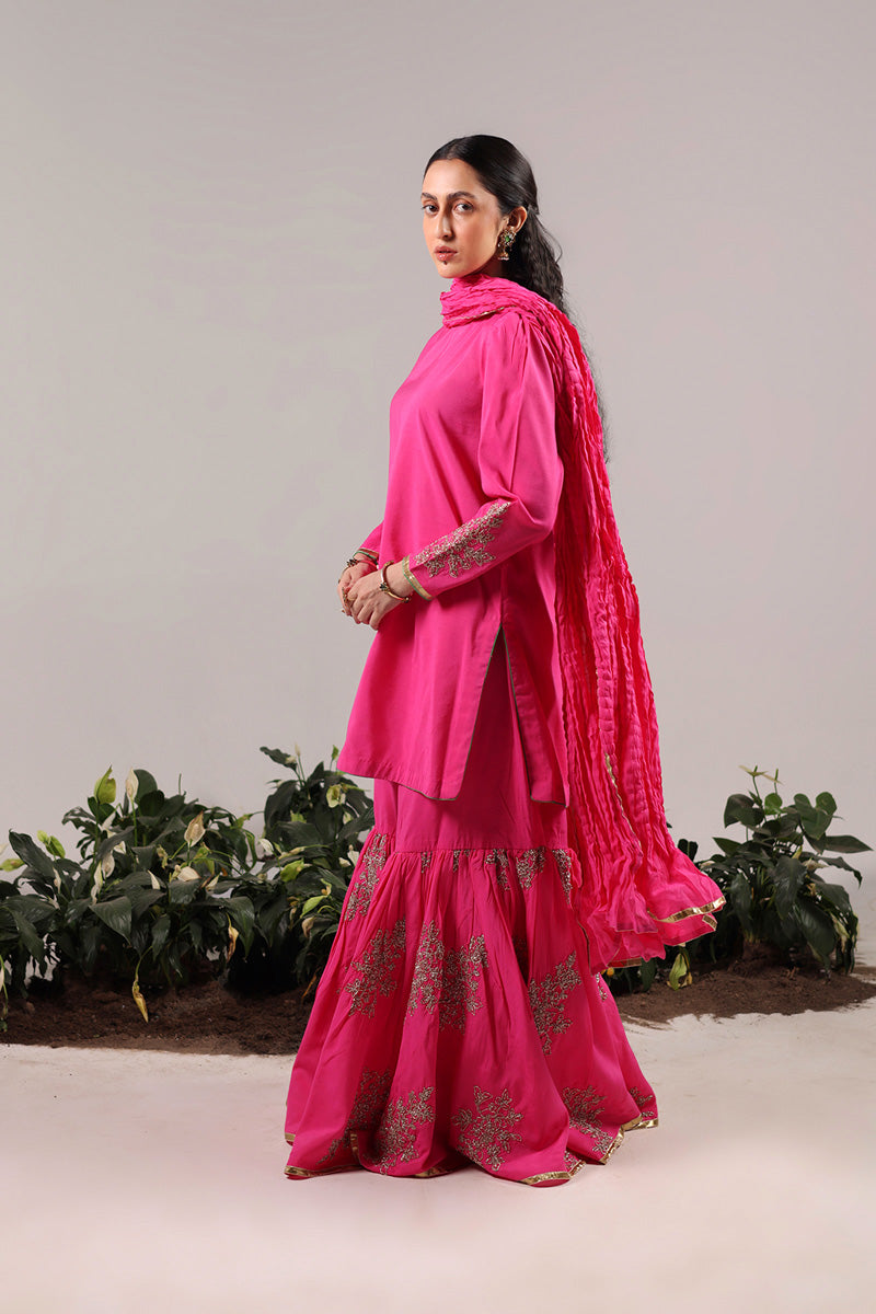 Nawabi Gota 3 Piece Gharara Suit