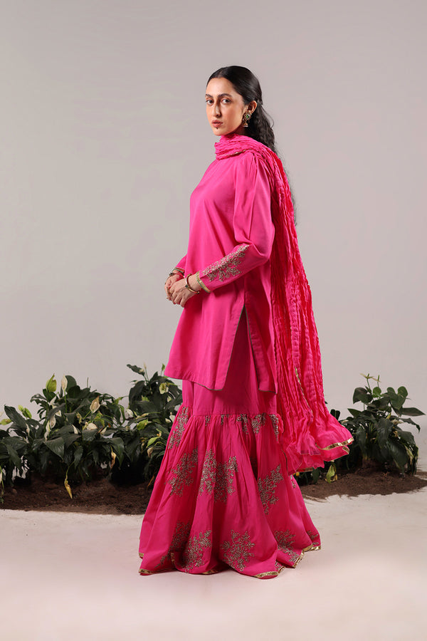 Nawabi Gota 3 Piece Gharara Suit