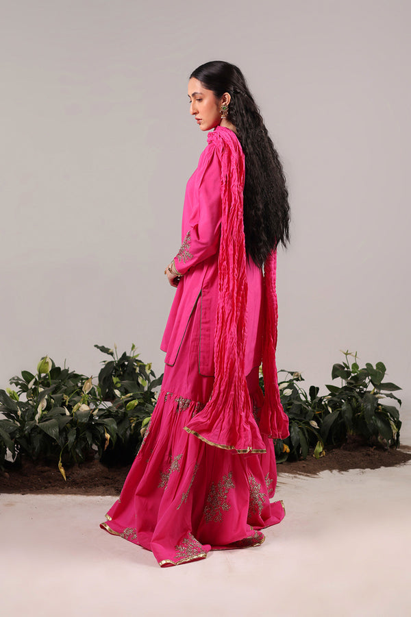 Nawabi Gota 3 Piece Gharara Suit