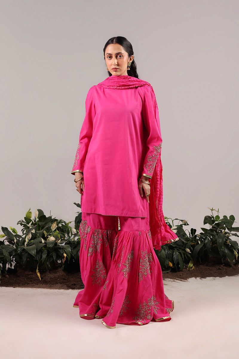 Nawabi Gota 3 Piece Gharara Suit