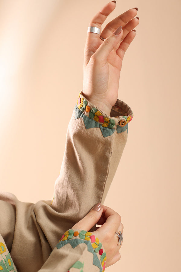 Hand-Crafted Gathered Shirt