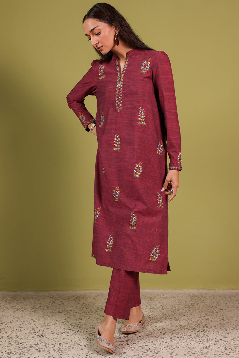 Hand-Embroidered Duo-Set