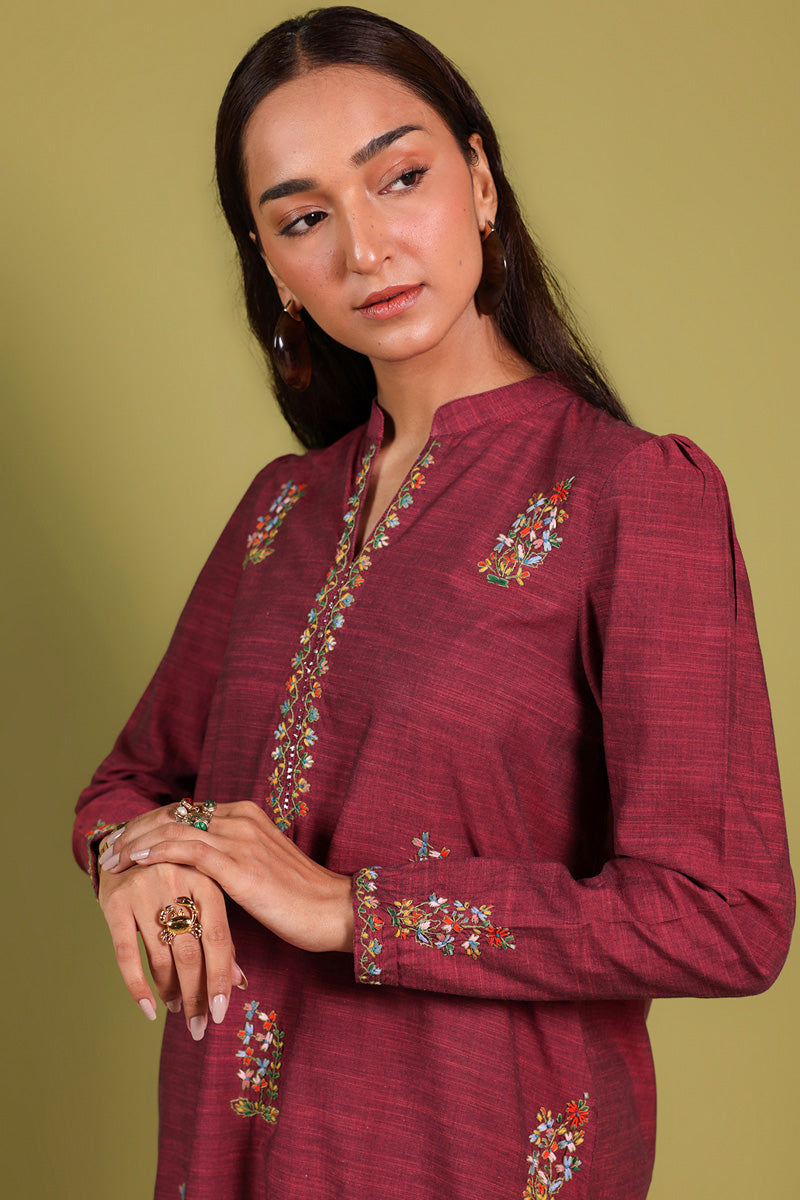 Hand-Embroidered Duo-Set