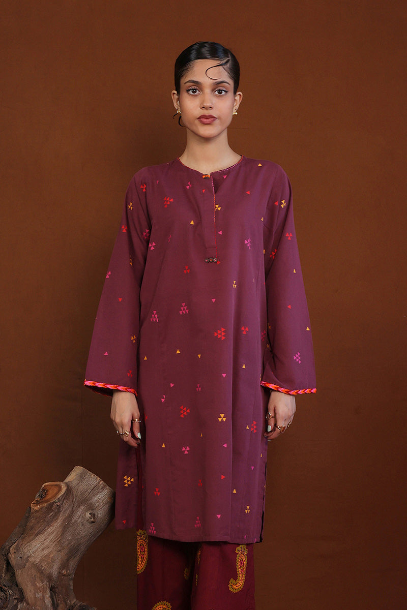 Khaddiyan Print Blocked Kurta