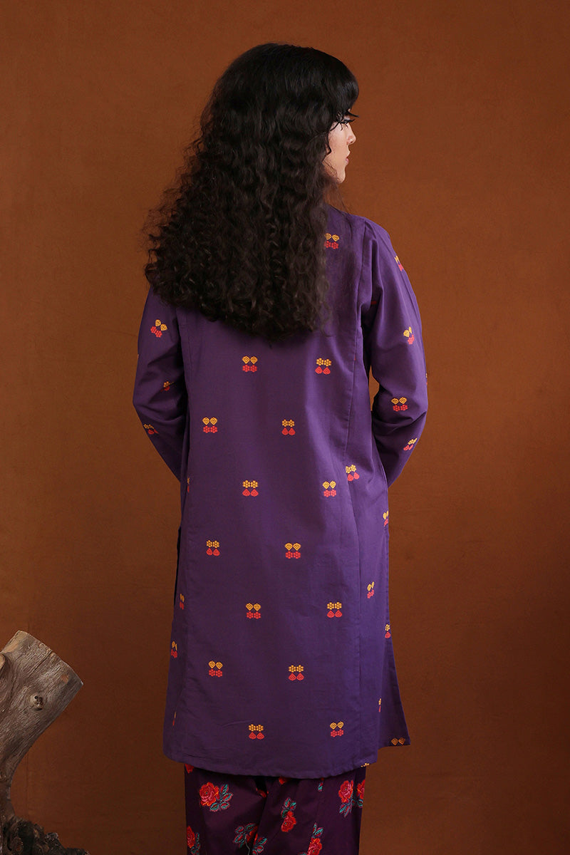 Khaddiyan Print Blocked Kurta