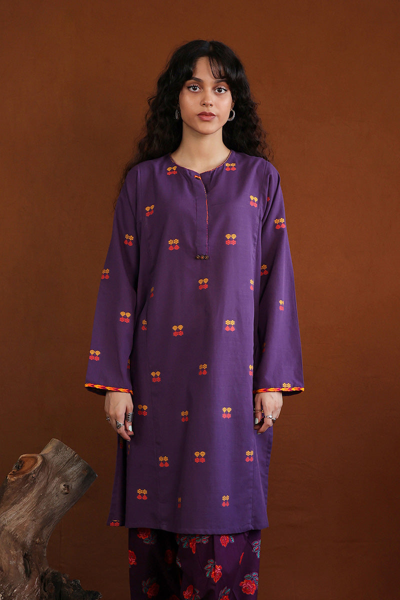 Khaddiyan Print Blocked Kurta