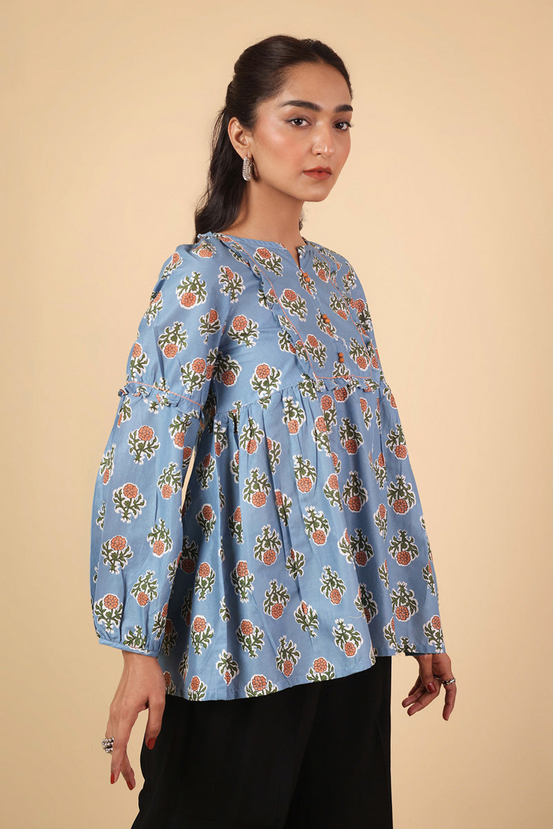 Printed BlockTales Peplum