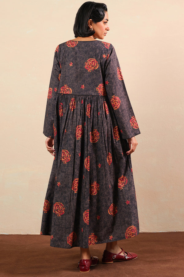 Ajrak Anarkali Dress