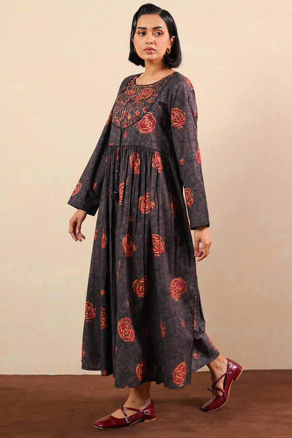 Ajrak Anarkali Dress