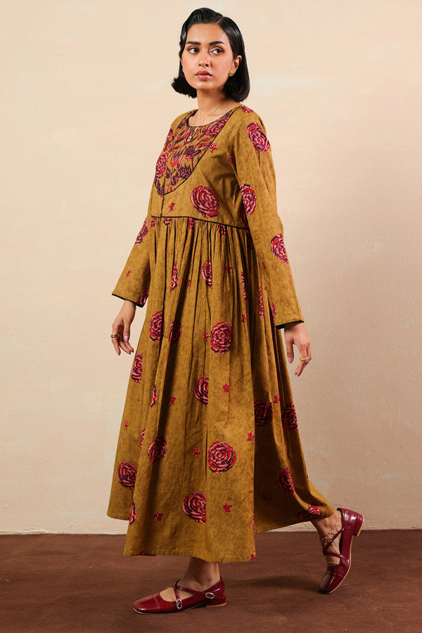Ajrak Anarkali Dress