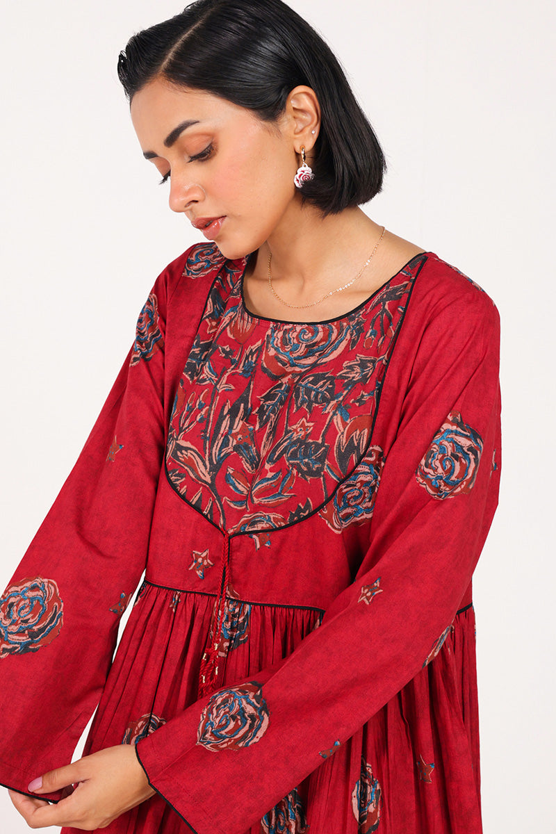 Ajrak Anarkali Dress