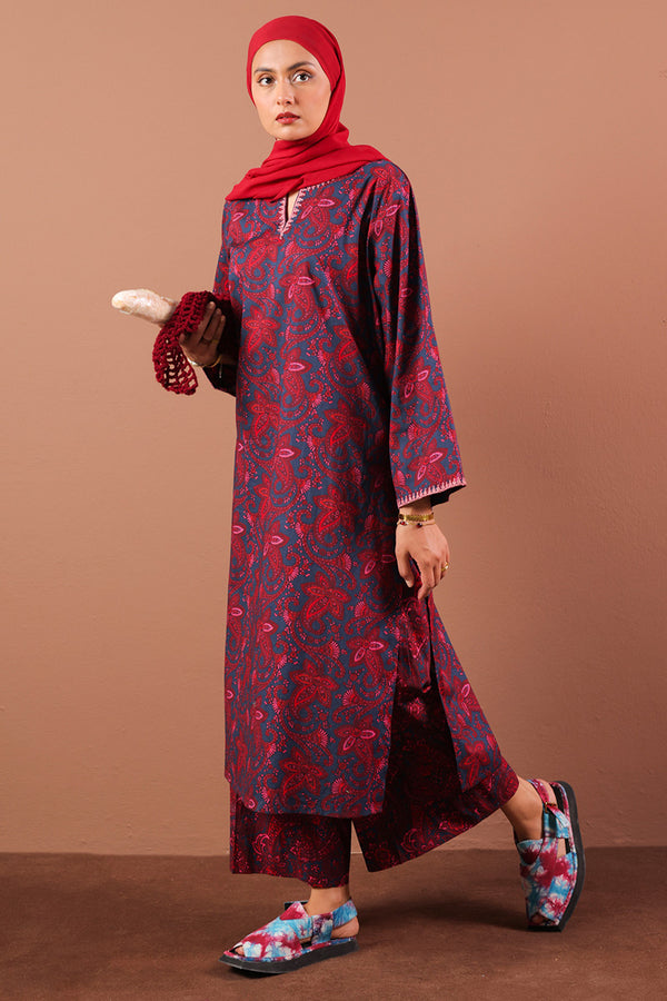 Embroidered Paisley Pop Echo Set