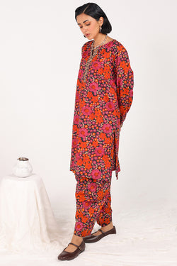 Winter Bloom Printed Duo-Set